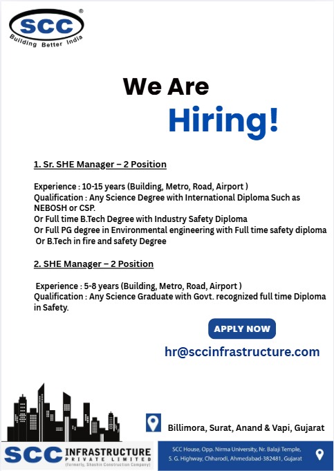 LATEST INFRASTRUCTURE & CONSTRUCTION JOBS UPDATE IN INDIA